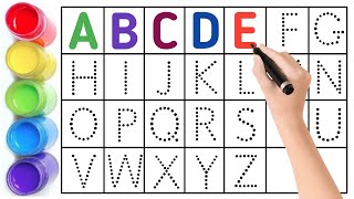 Collection of uppercase amp lowercase alphabet dotted lines ABCD alphabet writing alphabet p78 [upl. by Nellir]