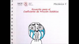 ¿ Como calcular los coeficientes de fricción estático y cinético [upl. by Naesad18]