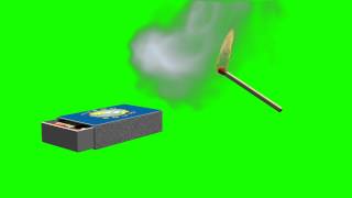 match fire effect in green screen free stock footage [upl. by Fawcett]