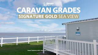 Signature Gold Sea View Caravan  Haven Accommodation Grades [upl. by Vevina]