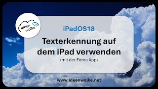 Texterkennung auf dem iPad verwenden OCR iPad Tutorial iPadOS18 [upl. by Hendrik458]