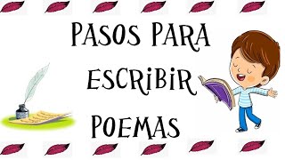 Pasos para escribir un poema  Educación Primaria [upl. by Ecirtap]