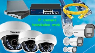 Hikvision NVR AND IP CAMERA INSTALLATION WORK hikvision ipcamera nvr [upl. by Pincas]