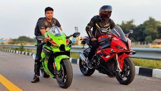 Kawasaki Ninja ZX10R Vs Bmw S1000RR  Two Beast In Single Frame [upl. by Esya]