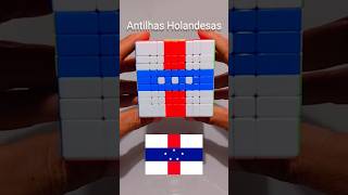 Bandeira das Antilhas Holandesas no Cubo 9x9 shortviral [upl. by Cyna]