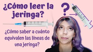 ¿A cuánto equivalen las rayitas de una jeringa [upl. by Eirahs]