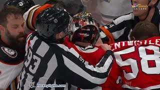 Radko Gudas vs MacKenzie Entwistle Mar 12 2024 [upl. by Clite]