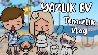 Yazlık Evimizi TEMİZLİYORUZ  🧽🧴💦 Plajlı Lüks Villamız🤩💗 Toca Life World Türkçe  TOCA DAİSY [upl. by Lynus]