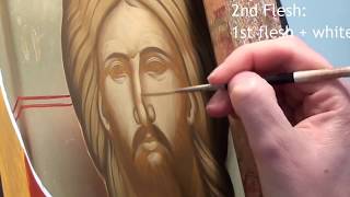 Iconography Tutorial Painting the Face of Christ [upl. by Tarah]