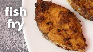 Fish Fry Recipe  Vanjaram Fish Fry  Easy Trick For Spicy Fish Fry  Kanchs Cooking [upl. by Warrin]