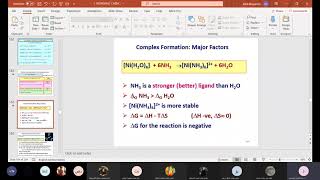 Chem 321 Lecture 15 Coordination Equilibria Chelate effect [upl. by Yun772]