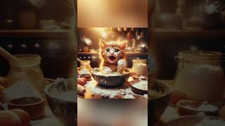 Cat work in kitchen catcute cat viralvideo viralshort animation ytshortsvideo ytviral [upl. by Niarb170]