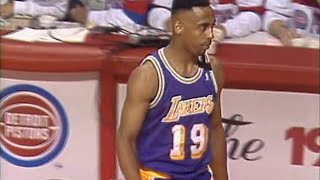 Tony Campbell 15pts vs Pistons 1989 Finals Game 2 [upl. by Auoy794]