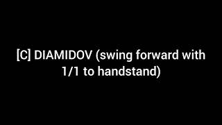 C DIAMIDOV Swing forward with 11 to handstand [upl. by Lefton489]