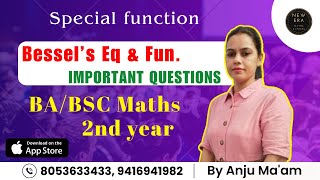 Bessels Equation amp Functions  Important Questions  Maths Special Function  BABSc mathematics [upl. by Willey]