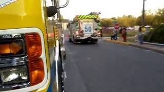 Strausstown Vol Fire CO Rescue Engine 50 leaving Shoemakersville [upl. by Anama]