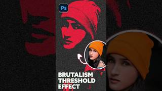 Photoshop Brutalism Threshold Effect like tutorial begginers graphicdesign edit easy share [upl. by Bencion693]