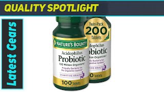 Natures Bounty Acidophilus Probiotic The Ultimate Gut Health Companion [upl. by Christabella]