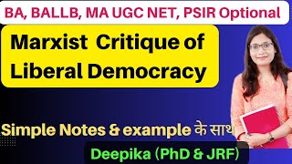 Marxist Critique of Liberal Democracy  Best Online Classes [upl. by Plotkin]