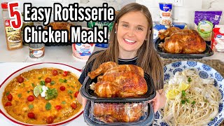 5 of the BEST Recipes Using Rotisserie Chicken  Quick amp EASY Tasty Chicken Dinners  Julia Pacheco [upl. by Elmajian]