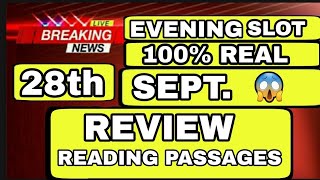 28 September ielts exam review listening and reading answers  academic and gt answers [upl. by Musihc]