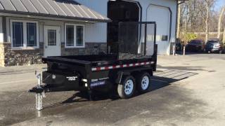 Sure Trac 5x10 Dump Utility Trailer w Landscape Gate 7000 GVW ST6210DB070GATE [upl. by Ainolopa210]