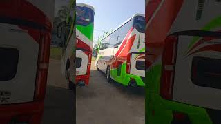 Karoseri New Armada Bus Yoanda Prima Baru Di Kota Palembang [upl. by Nosemaj]