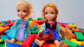 Colors  Elsa amp Anna toddlers teach Adrian  Barbie dolls  counting [upl. by Demona]