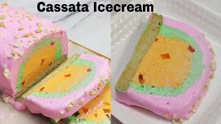 Homemade Cassata Icecream Without Cassata Mould With All Tips  कसाटा आईसक्रीम बनाए बिना मोल्ड के [upl. by Ellehcir480]