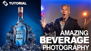 How to photograph a glass bottle beverage photography tutorial [upl. by Claudina]