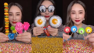 Candy crush sounds 😍 Satisfying ASMR mukbang treats asmr mukbang candy candy eating [upl. by Quickman244]