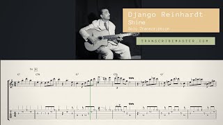 Shine  Django Reinhardt  Solo transcription [upl. by Ihsorih]