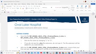 NP EX365 2021 CT6c  Module 6 SAM Critical Thinking Project 1c  Oval Lake Hospital  MindTap SAM [upl. by Ennovoj]