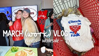 March work vlog  Thrifting w sarah wholesale u know the drill [upl. by Yllor639]