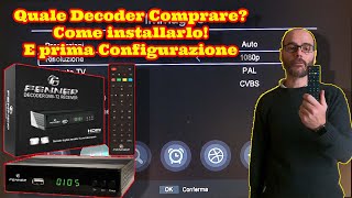 UnBoxing Decoder Digitale Fennder RMove DVBT2 hevc 265 a 10 bit Come installarlo e configurarlo [upl. by Siger]