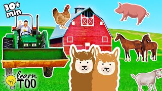 Explore on the Farm 🚜🐔🐷 Farm Animals for Kids  Farm Adventures for Toddlers  Tractors and Horses [upl. by Ellened]