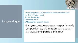 FIGURES DE STYLE  métonymie synecdoque périphrase antonomase  LES FIGURES DE LA SUBSTITUTION [upl. by Fidelis]