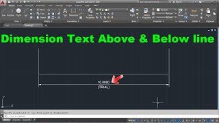 AutoCAD Dimension Text Above and Below Line [upl. by Macy]