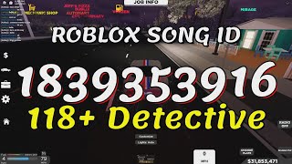 118 Detective Roblox Song IDsCodes [upl. by Prissie]