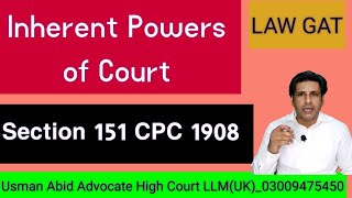 Inherent powers of court Section151 CPC 1908 [upl. by Anilegna]