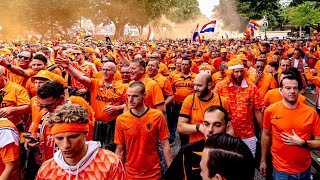 Amazing ​⁠​OnsOranje Netherlands fans dance in the streets of Hamburgahead of first Euro 2024 [upl. by Alva]