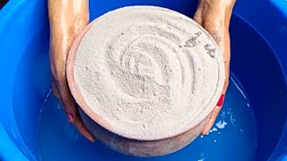 Reuse Cement Clay Pot On Pouring Mixed  Play Paste [upl. by Anuayek]