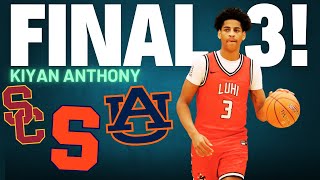 4Star Kiyan Anthonys Final 3 Schools Are Set [upl. by Soinotna315]