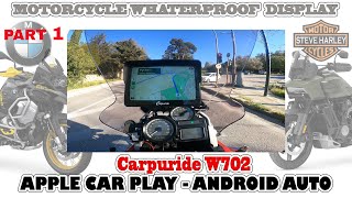 Motorcycle  Apple CarPlay  Android Auto  7quot Display  Installations  Carpuride W702 Review P1 [upl. by Anton]