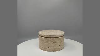 1970s Elegant Travertine Box by Enzo Mari for Flli Mannelli [upl. by Anahpets]