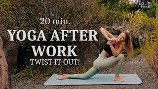 20 Minuten YOGA AFTER WORK Twist it out [upl. by Ssidnak]