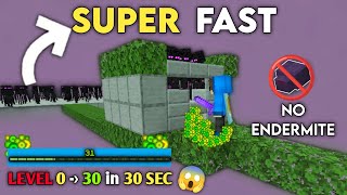 New 121 No Endermite Enderman XP Farm Tutorial in Minecraft Bedrock  30 Levels in 30 Seconds [upl. by Annaeirb852]