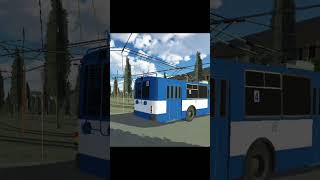 MicroTrolleybus Simulator Старый город 4 маршрут разворот trolleybus trolleybuses gaming [upl. by Tolliver]