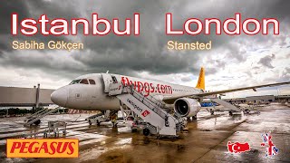 My first ever flight with Pegasus Airlines  🇹🇷 Istanbul to 🇬🇧 London [upl. by Ifok]