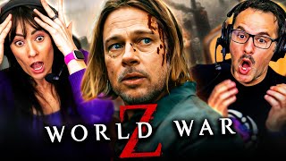 WORLD WAR Z 2013 MOVIE REACTION FIRST TIME WATCHING Brad Pitt  Zombies  Full Movie Review [upl. by Daniele]